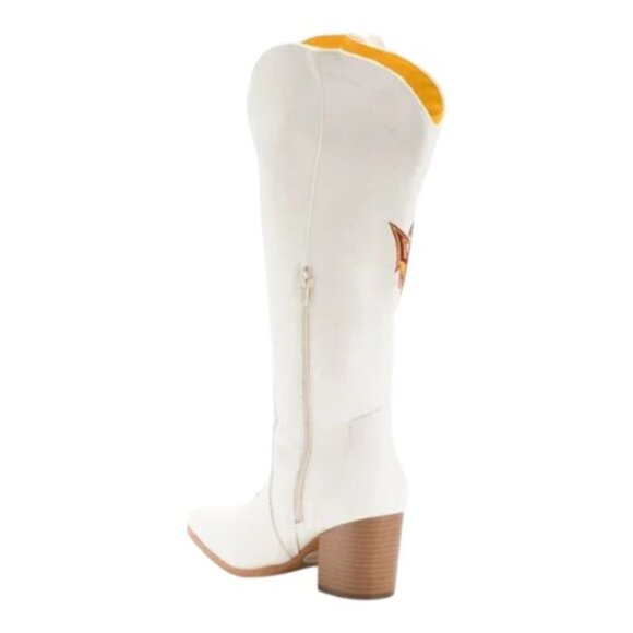VACCARI BOOTS White Asu Blair Tall Heeled Western Boots - Picture 2 of 2